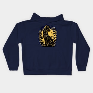 Black Cat Silhouette Kids Hoodie